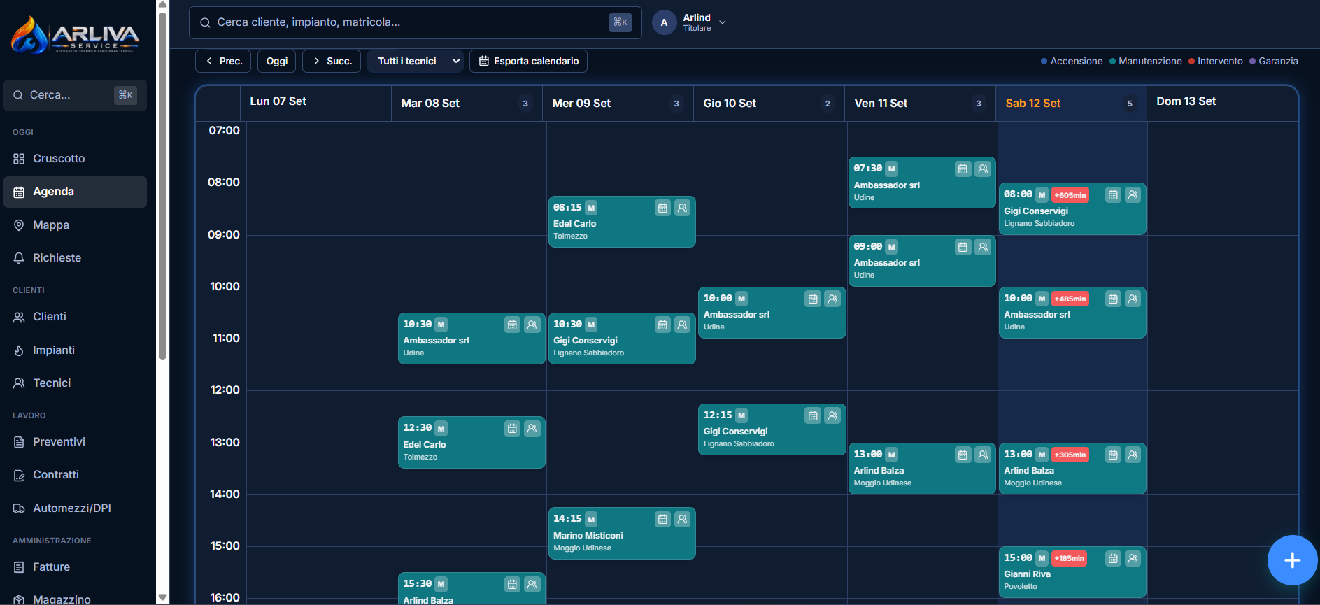 Agenda ARLIVA Service
