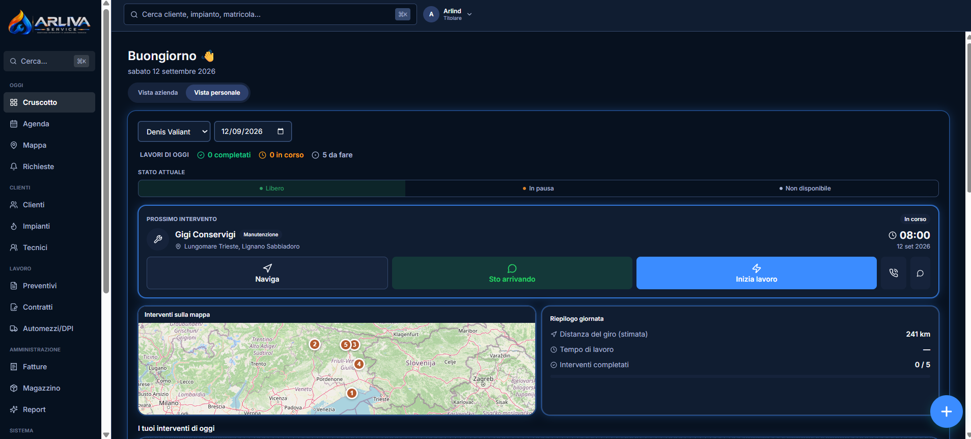 ARLIVA Service desktop